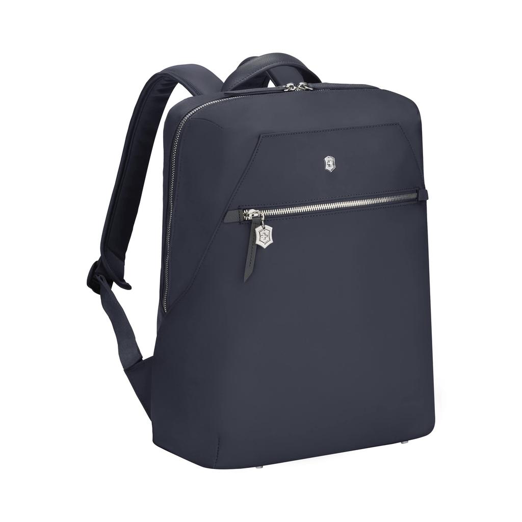 Victorinox Victoria Signature Compact Backpack, Fits 14-inch Laptops and 10-inch Tablets, Lightweight, Slim, Stylish, A4 Size, 16L, Blue, 612204