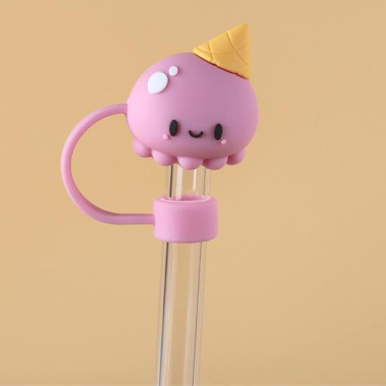 Cute Straw Covers Cap Leak-proof Straw Cap 10mm Diameter Drinking Straw Cover Dust-Proof Straw Lid for 30oz 40oz Tumblers And Outdoor Travel