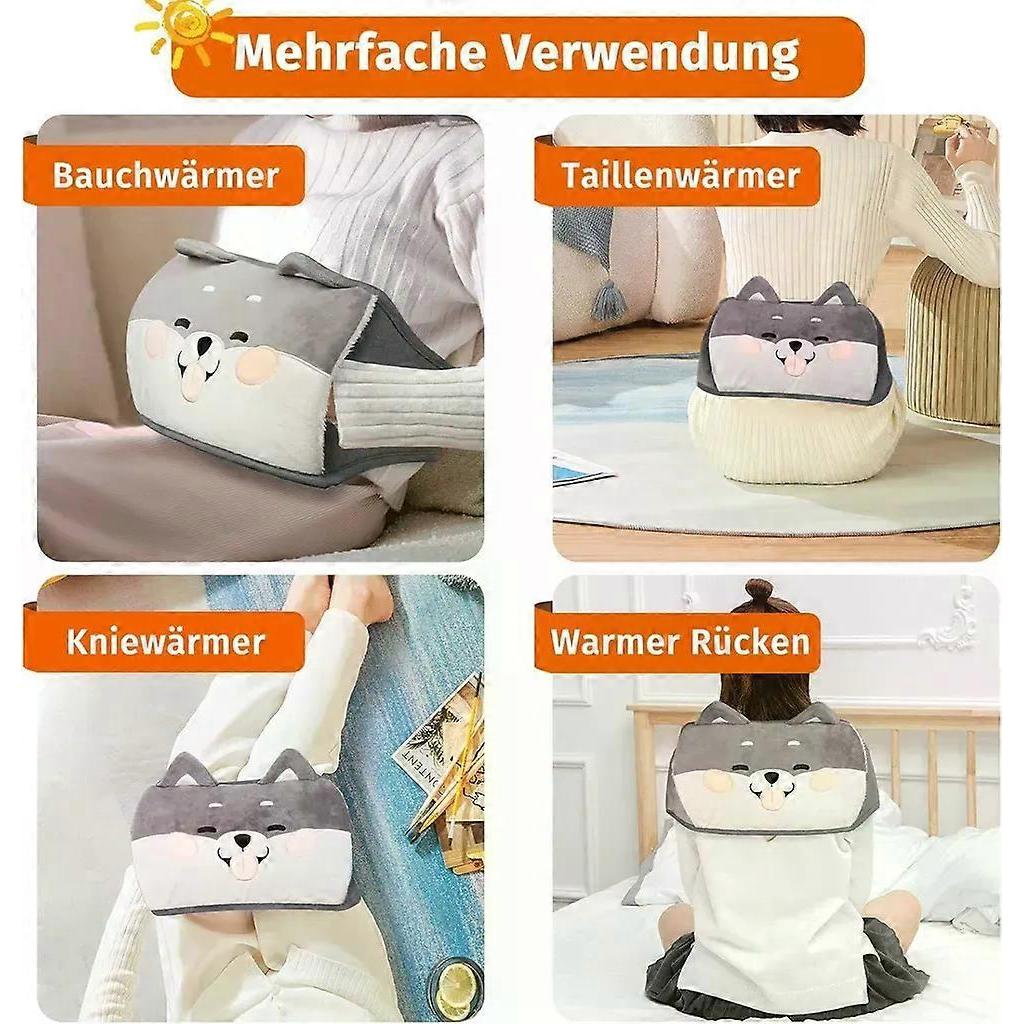Hot water bottle belt, 1L hot water bottle belt, 3 in 1 portable PVC hot water bottle, hot water bottle with soft cover and waist cover, for neck and