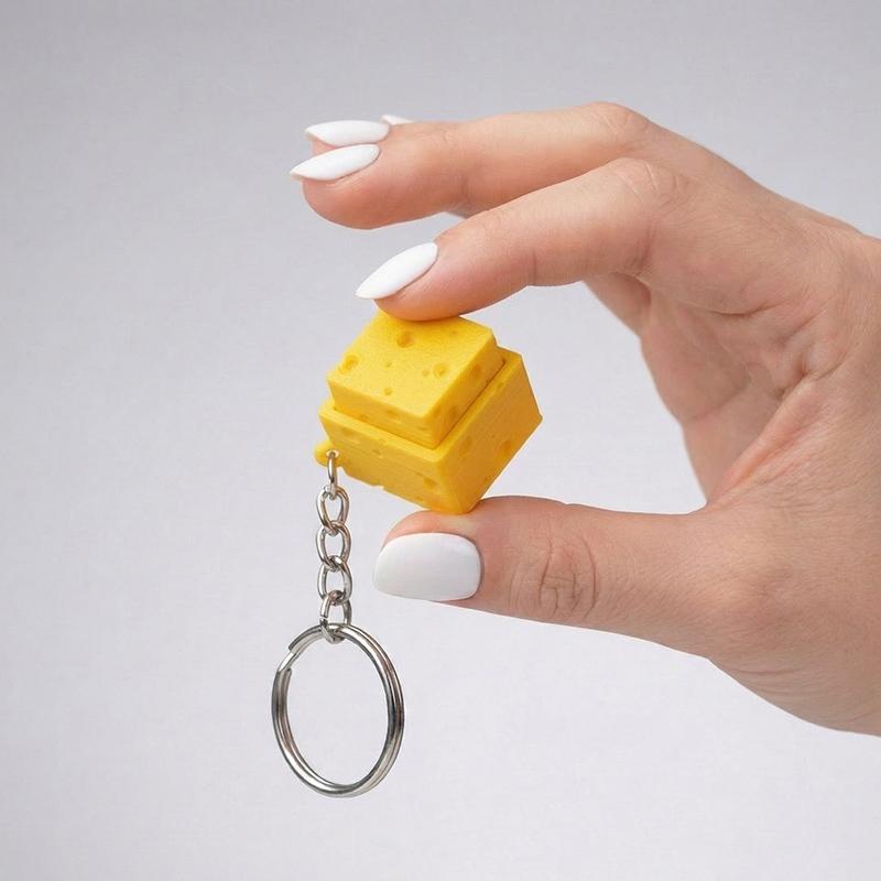 3D Printed Chocolate Keychains Clicker Fidget Keychain Hanging Pendant For Bag Button Keyring Bag Charms