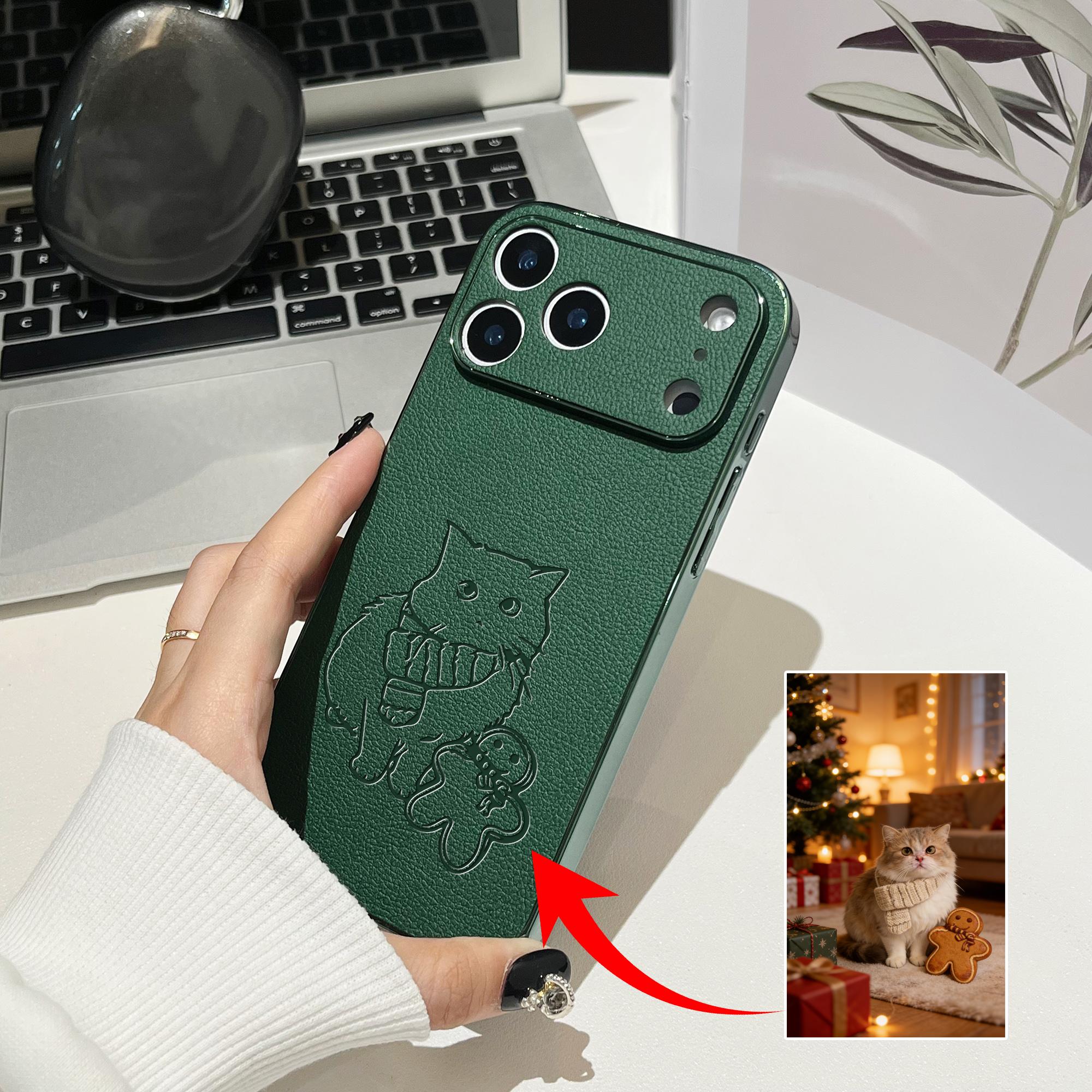 

Personalized Custom Photo Sketch Lines Style 3D Laser Engraving Plating Case For iPhone 17 16 15 14 13 Pro Max Plus Air For iPhone 13