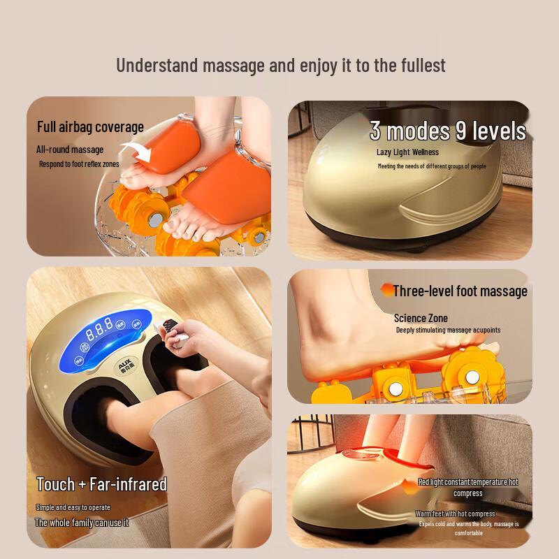AUX Flagship Foot Massager with Heat and Airbag