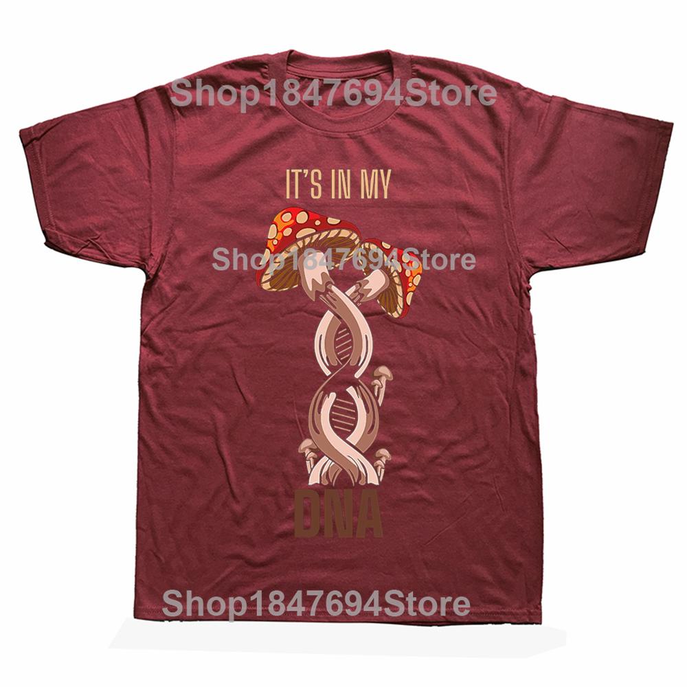 Funny Its in My Dna Mycology Morel Mushroom Tshirts Tshirt Men Womens Fashion Casual Oversized 100 Cotton T Shirt