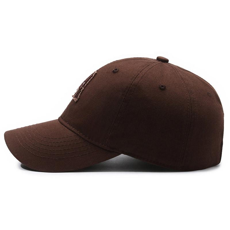 Korean Style Embroidered A Letter Baseball Hat With Curved Brim And Sunshade For Outdoor Casual