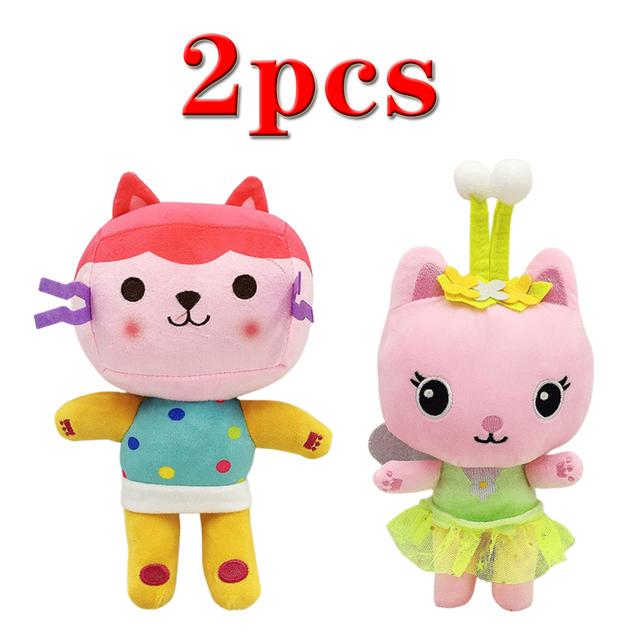 25cm 7-teiliges Gabby's Puppenhaus Plüschtier Zeichentrick-Stofftier Meerjungfrauenkatze Meerjungfrauen-Plüschpuppe Weihnachtsgeschenk für Kinder