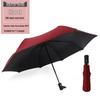 Dual-Use Automatic Umbrella for Men & Women: Sun & Rain Protection with black glue sunshade. Customizable with printed logo, fits two people.