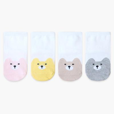 Hobby Baby Club Baby Bear Gomi Socks Set of 4, Korean Baby Products