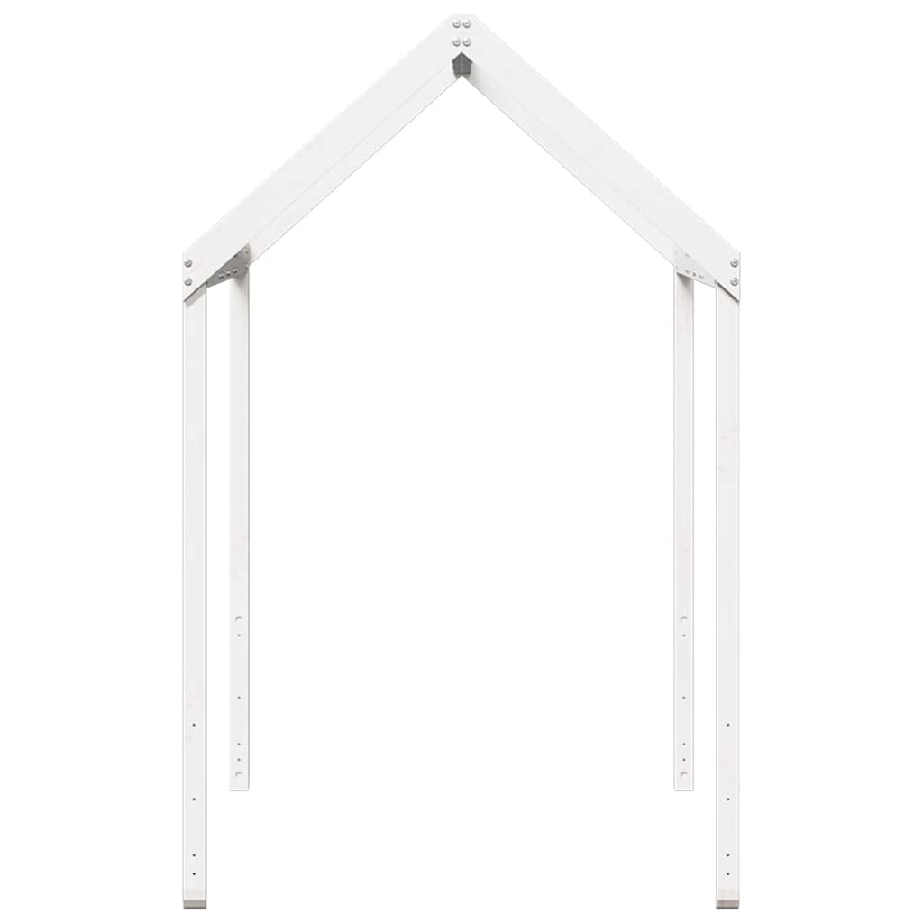 Roof for Children S Bed White 217x85.5x154 Cm Solid Pine Wood