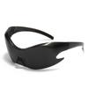 Non-polarized Classic Fashion Punk Women Alien Mirror Integrated Design Future Technology Sense Sunglasses Sunscreen Men Eyeglasses
