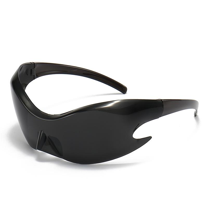 Non-polarized Classic Fashion Punk Women Alien Mirror Integrated Design Future Technology Sense Sunglasses Sunscreen Men Eyeglasses