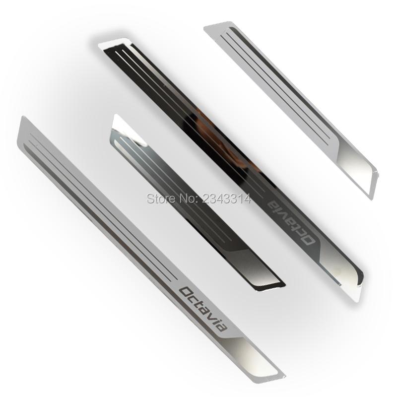 Per Skoda Octavia A5 A7 A9 2015- Accessorio Acciaio Inossidabile Battitacco Auto Piastra di Battuta Protezione Proteggi Pedale Copertura Decorativa Styling