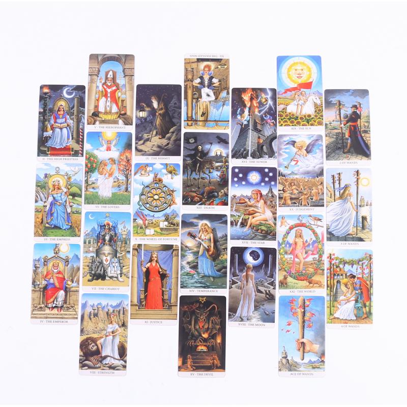78Pcs Longest Dream Tarot Card Set Divination Tool With Detailed Guidebook Colorful Frame Fortune Telling Cards