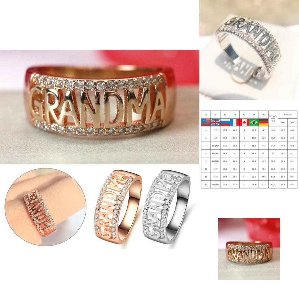 Eleganter Modeschmuck Oma Buchstabenring Ideal für Besondere Familienanlässe