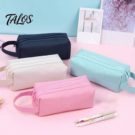Talos Pencil Case, with Easy Grip Handle Design, Large Capacity Pen Durable Oxford Pouch, for Kids Art School Supplies Stationery
