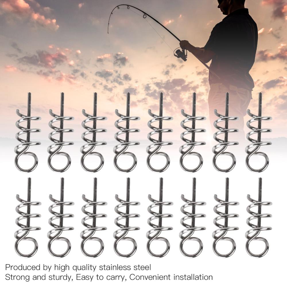 200PCS Silver Lure Screw Spring Twist 15mm Length Lure Screw Springs  Saltwater Fishing
