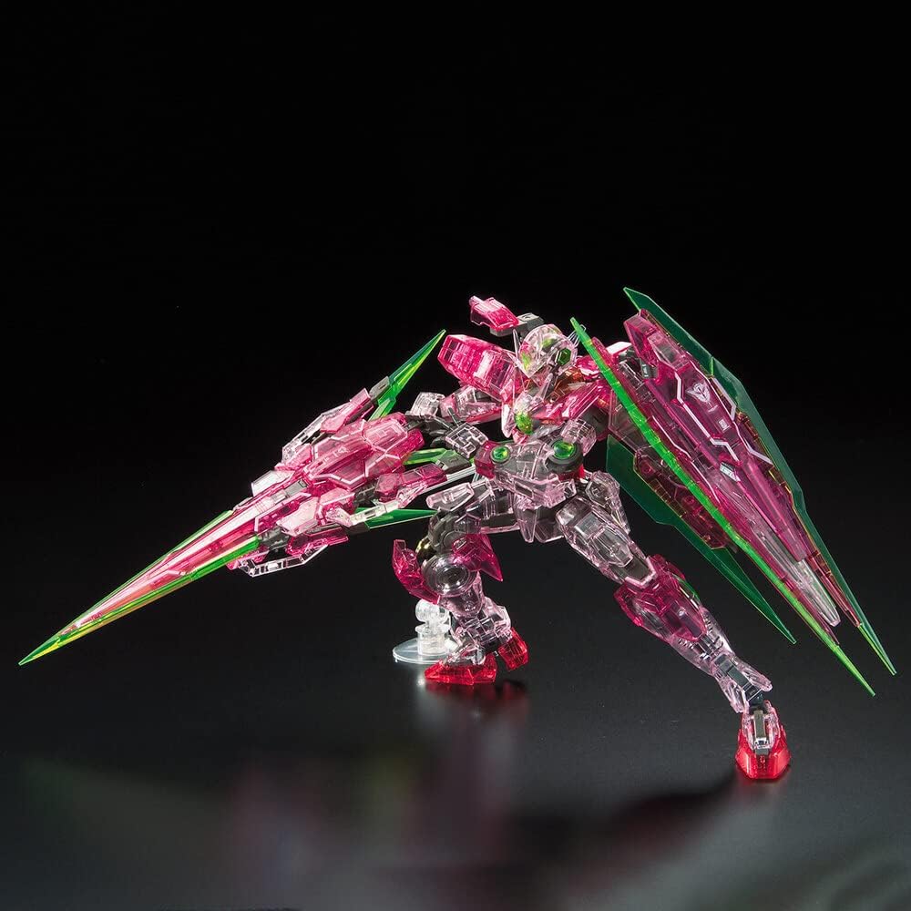 Bandai RG 1/144 Double O Quanta Full Saber Trans-Am Clear Plastic Model Gundam Base Limited Edition