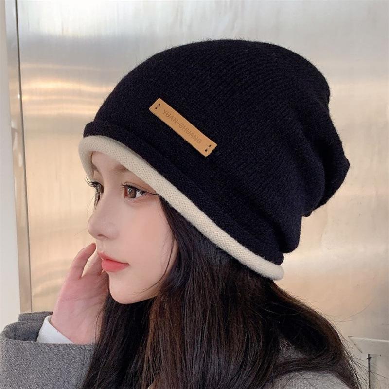 Women's Autumn/Winter Wool Hats - Korean Retro Fashion, Versatile Knit Beanie for Small Faces.