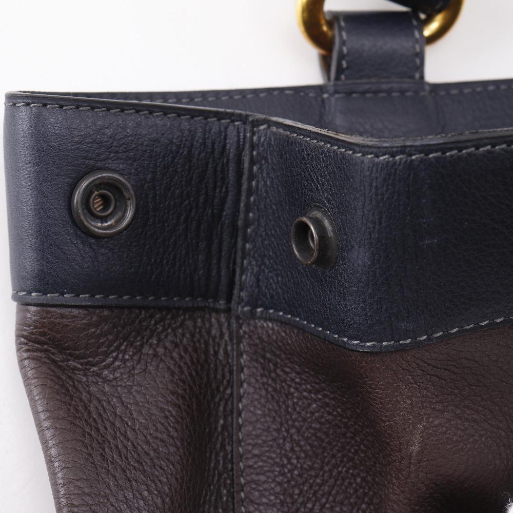 DELVAUX Tote Bag By color Brown leather Women Used