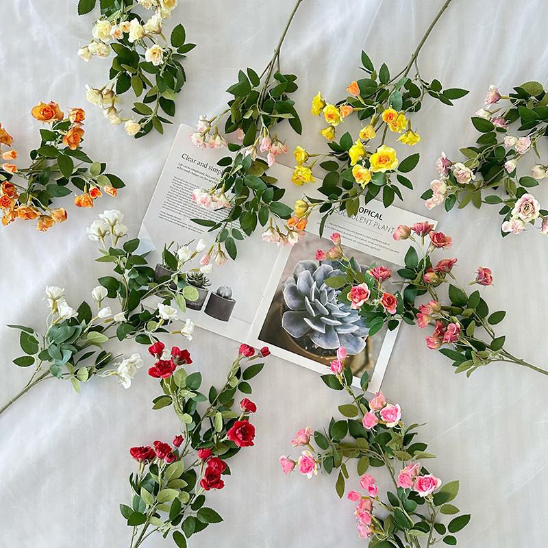 Mini Flower Artificial Rose Wedding Hotel Restaurant Desktop Decoration Ornament