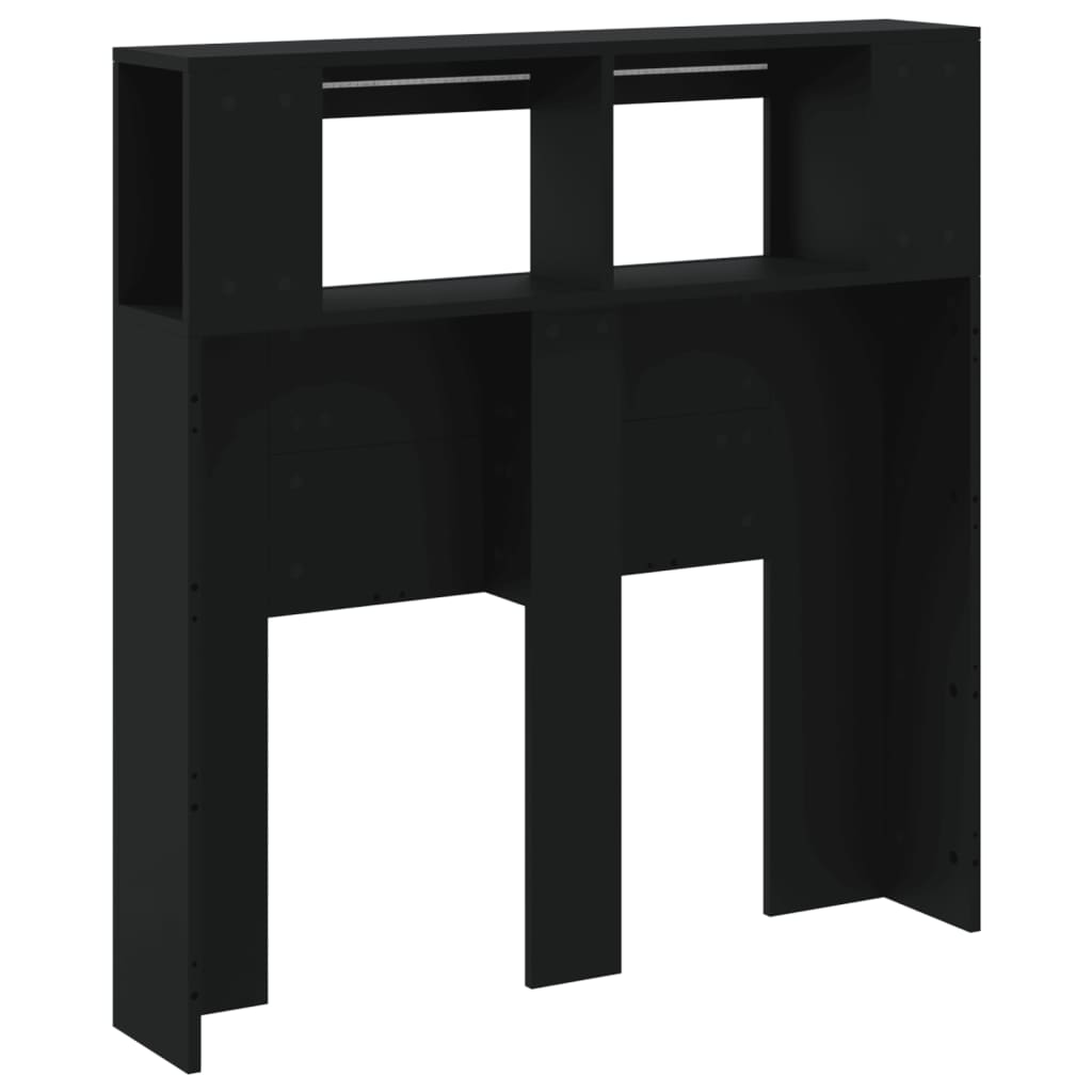 LED Headboard Black 100 x 18.5 x 103.5 cm Particleboard