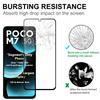 For Xiaomi Poco M7 5G AGC Glass Screen Protector Full Glue Black Edge Screen Film