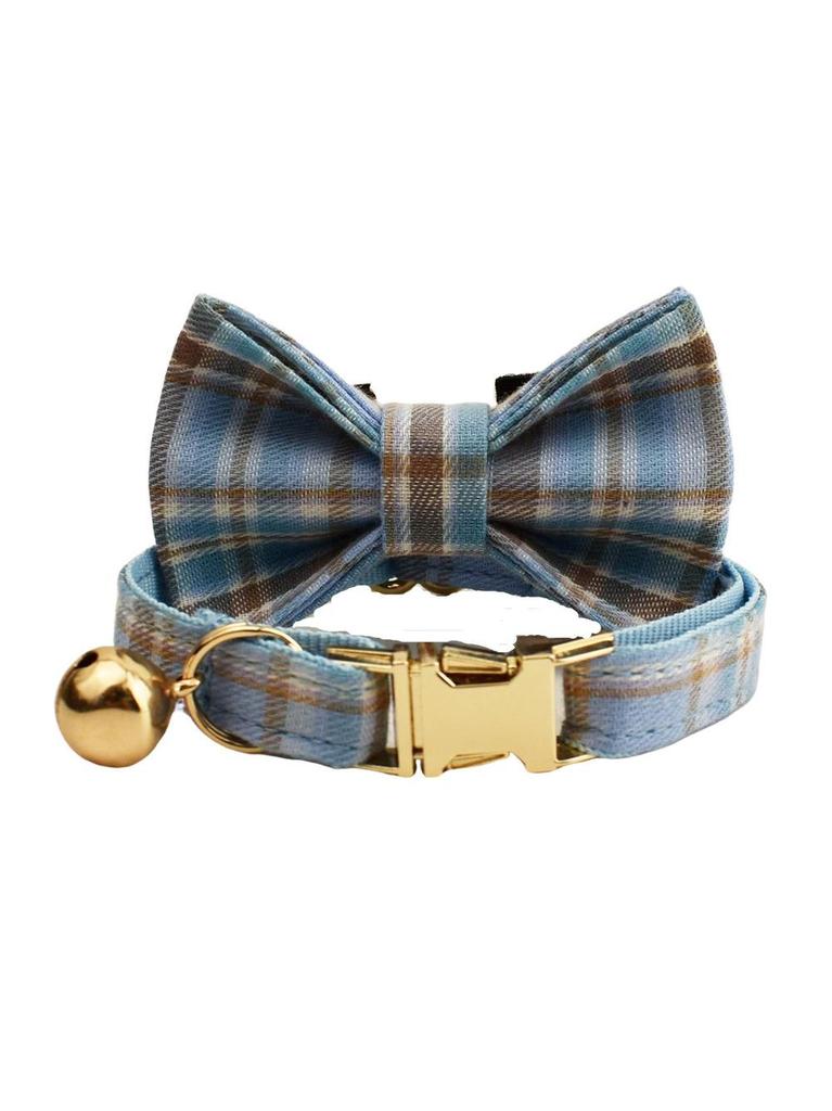 Plaid Bow Tie Pet Collar