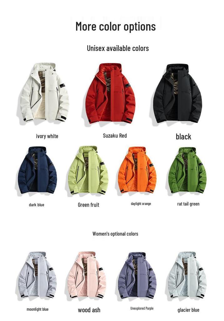 2026 Outdoor Warm Plus Size Waterproof Windproof Winter Hooded Ski Jacket with Graphene