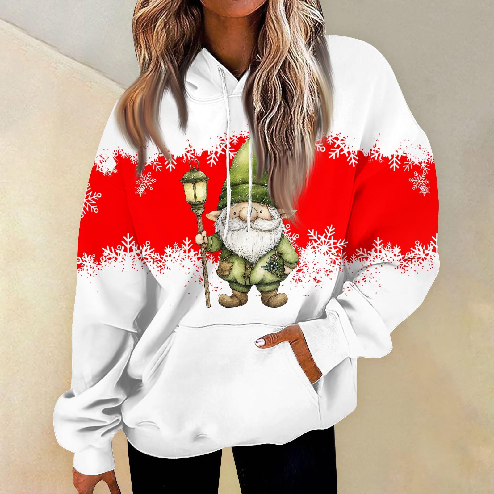 Женские повседневные модные пуловеры с длинными рукавами и принтом — фото 6