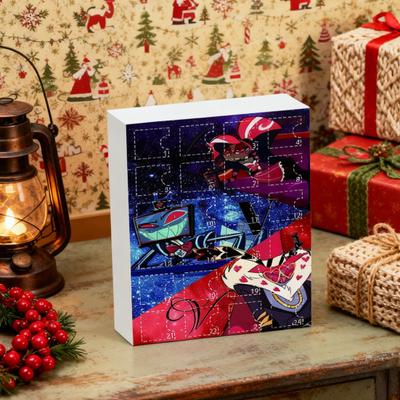 Hazbin Hotel Themed Advent Calendar 24 Days of Helluva Boss Ornaments Christmas Tree Decor Gift Set for Fans