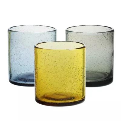 Customized Eco-Friendly Bubble Glass Color Cup for Hotel Restaurant and Home Wedding D6cm*H20cm белый