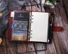 ROTERDON System Notebook A6 Leather 2025 6 Holes with Refills Loose Leaf Standard Cover Leather Hand Stitched Original 3 Colors Notebook Memo Pad Card