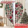 2D Flat Printing  2pcs Love Collage Fashionable Chic Curtains Prints Light Filtering Curtains Thermal Insulation   and Room