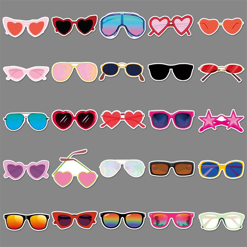 50 Sunglasses Graffiti Stickers Personalized Creative Summer Small Fresh Decorative Mobile Phone Case Water Cup Skateboard Stickers
