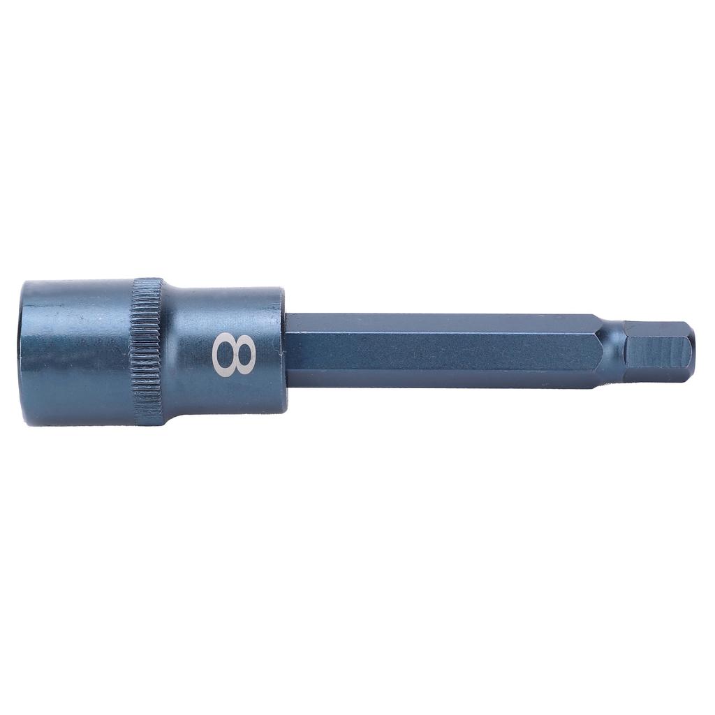 Hex Screw Driver Socket Lengthen Metric S2 Alloy Steel Hand Hardware Tool 100x8mm