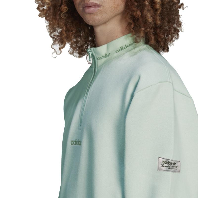 adidas Sweat à capuche uni Originals Trefoil Logo Sport Homme Hauts Vert Clair HM2657