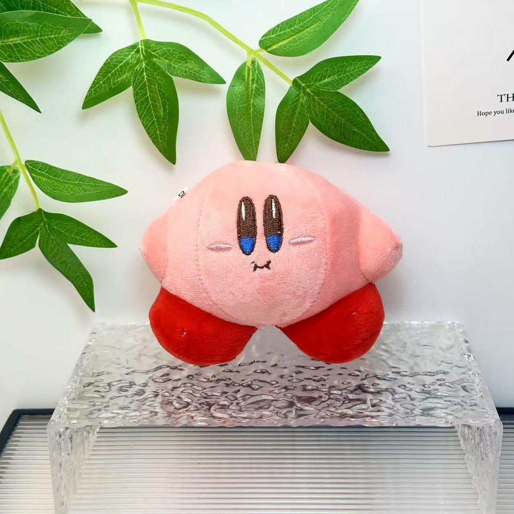 Plush Kirby Keychain Stuffed Toy Cartoon Doll Birthday Gift Schoolbag Pendant