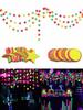 Neon Fluorescent Garland Round Stars Black Light Glow Party Decor Happy Birthday/ Banner Baby Shower Supplies Wedding Decoration