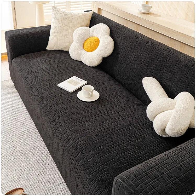 Elastic Sofa Slipcovers Prevent Cat Scratching Living Room Sectional Corner L-shapeChair Protector Couch Cover 1/2/3/4/5 Seater