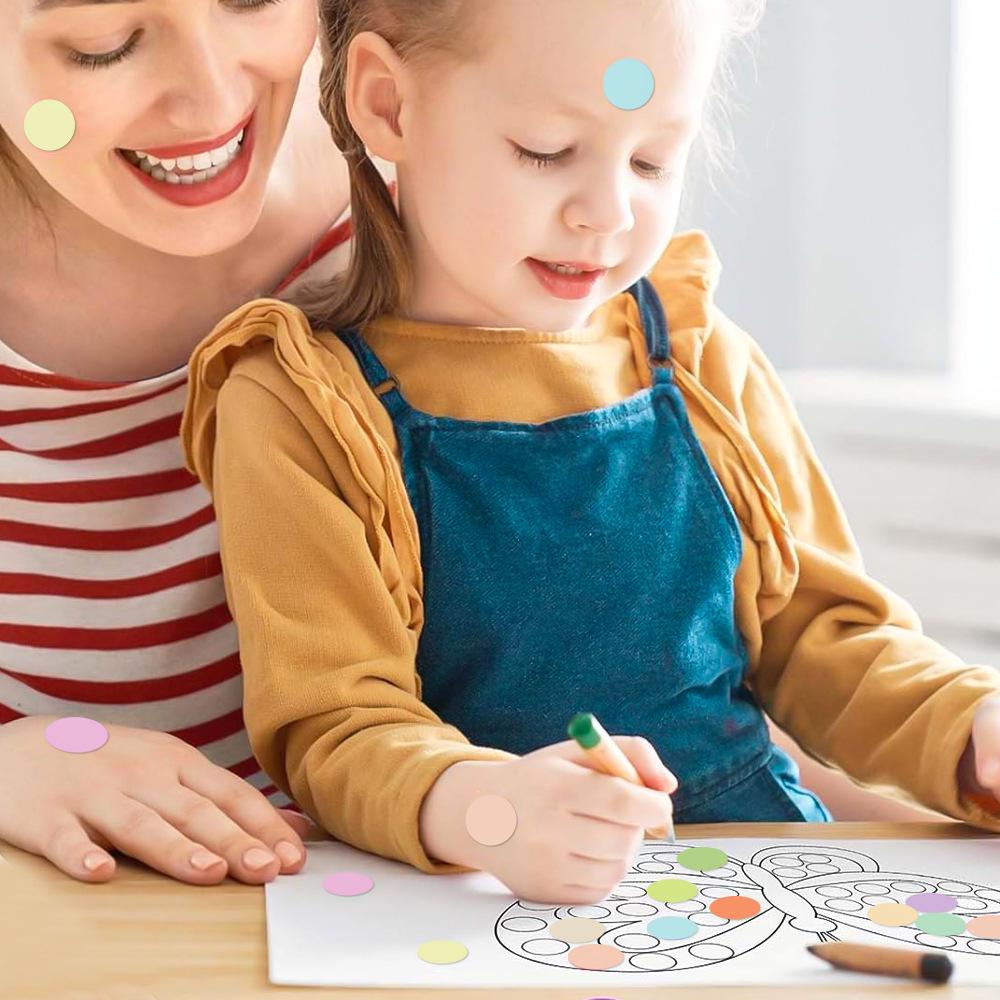 Multi-size Round Color Dot Adhesive Labels for Handwriting & Sealing