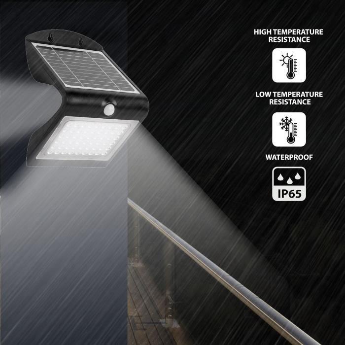 Borne Solaire - VELAMP - COLOMBA - LED intégrée - Détecteur de mouvement - Métal noir