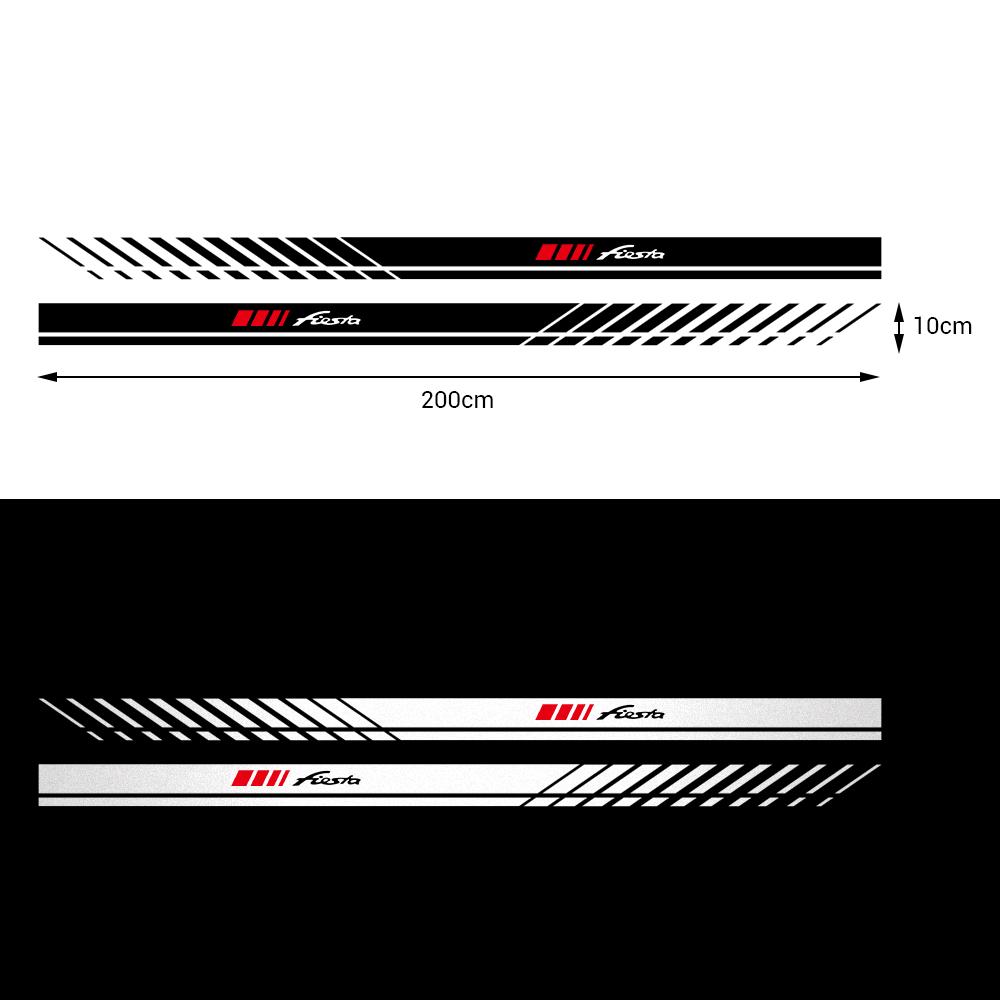 2Pcs Car Styling Body Door Sticker Emblem Decor Auto Accessories For Ford Focus Mustang Mondeo Fiesta Shelby Kuga Edge ST Fusion