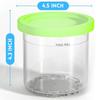 Ice Cream Pint Containers Replacement for Ninja Creami Pints and Lids,Compatible with NC301 NC300 NC299AMZ Series Ice Cream Maker,with 4 Scoops