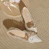 Scarpe Basse da Donna 2026 Estate Nuove Sandali Traspiranti in Rete con Perle Scarpe Basse Mary Jane Scarpe Ricamate di Alta Qualità