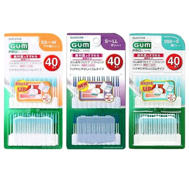 Sunstar - Gum Pro Care Disposable Plastic Soft Pick S-LL - 40 pcs