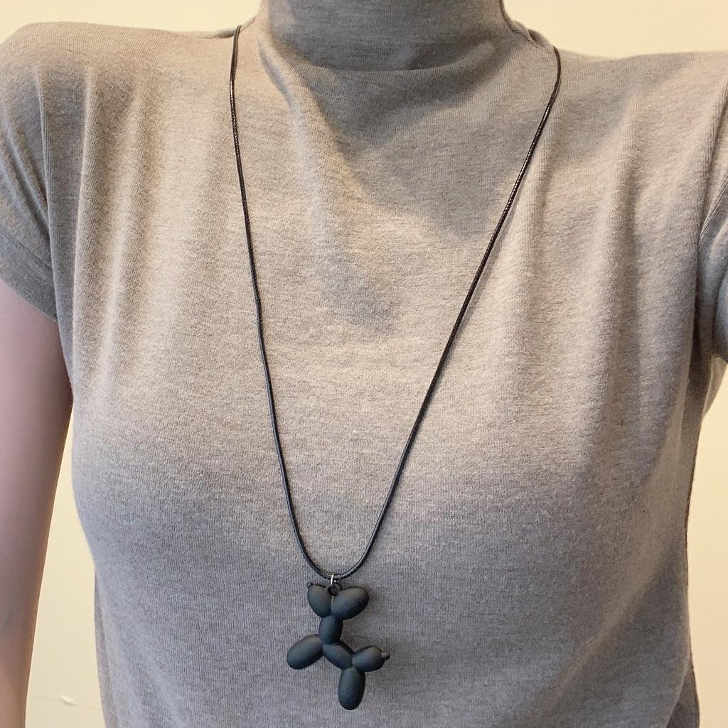 Premium Sweater Chain Titanium Steel Comb Necklace Women'S Silver Small Long Pendant Vintage Niche Design Accessories
