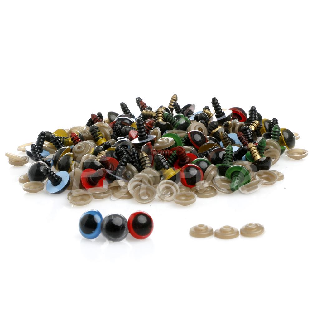 100Pcs/Set 10mm Plastic Safety Eyes For Teddy Bear Doll Animal Puppet Craft