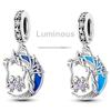 Copper Fashion Colorful Charm Beads Blue Love Celtic Knot Dangle Fit Original Fashion Bracelet Necklace Diy Jewelry