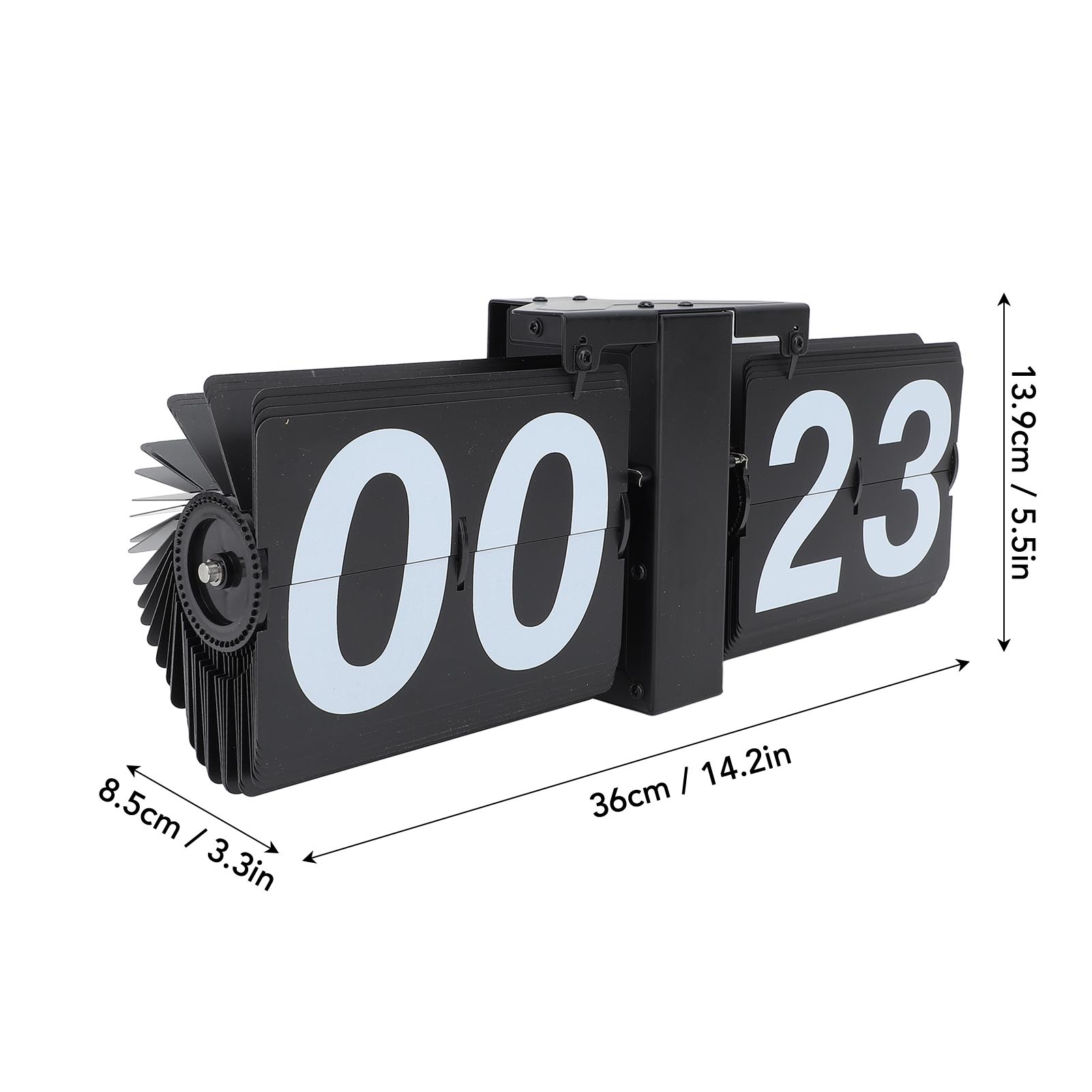 

Retro Digital Flip Down Clock 24 Hours Single Sided Minimalist Mechanical Automatic Flip Clock for Home Study Room Office чёрный