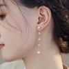 S925 Silver Long Tassel Earrings with Freshwater Pearls - Dual Wear Design for Women (Summer 2024)