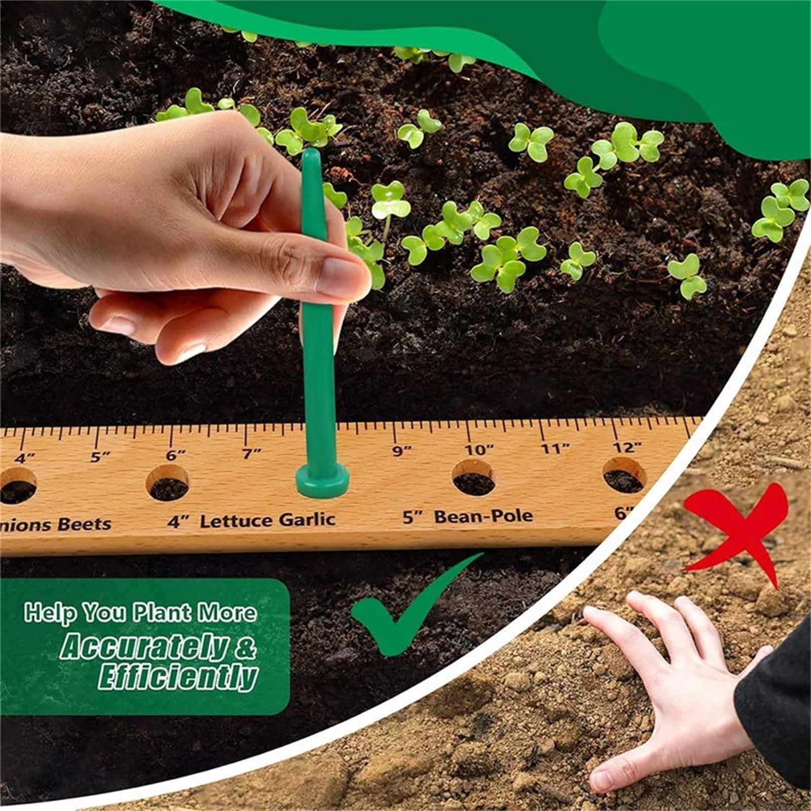 

Wooden Garden Planting Ruler – Foldable Seed Spacing Tool for Vegetables, Herbs & Flowers, Easy Gardening Measure Set One Size зелёный